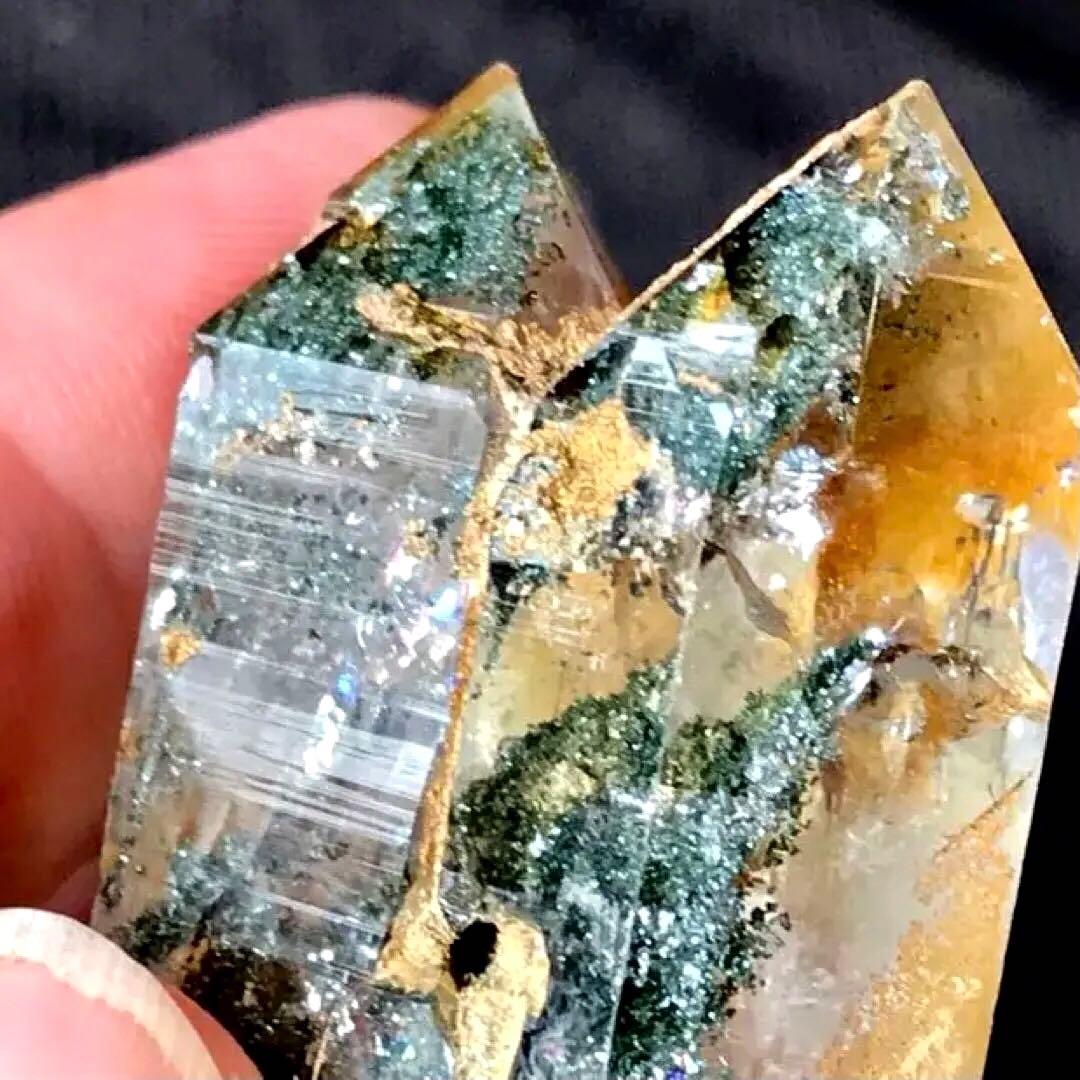 ツインクォーツ★レムリアンシード★161.6ct ★水晶 石英 天然石 透明感