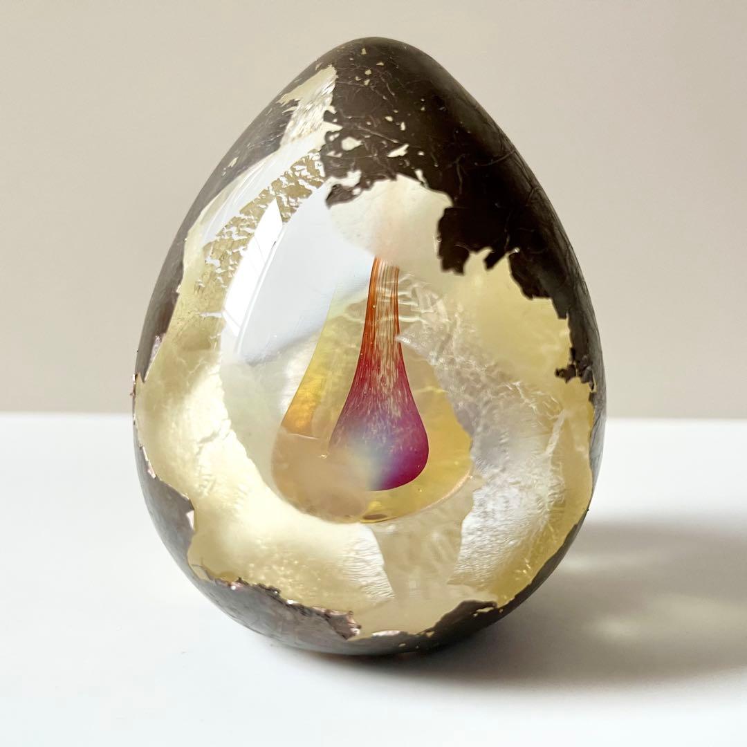 ノグチミエコ 卵 エッグガラス オブジェ 置物