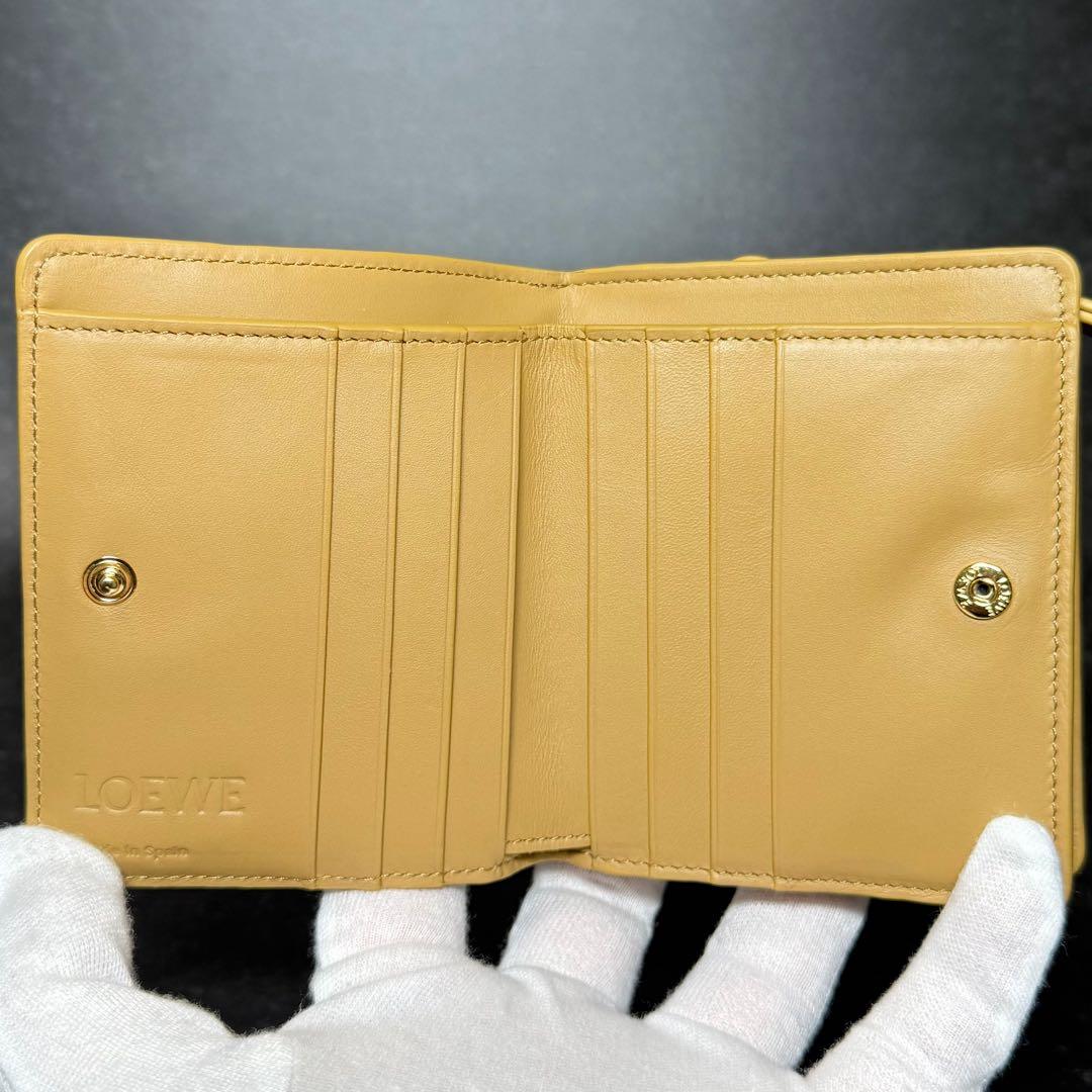 新品未使用 現行品 ロエベ パズル コンパクトウォレット 二つ折り財布 保存袋