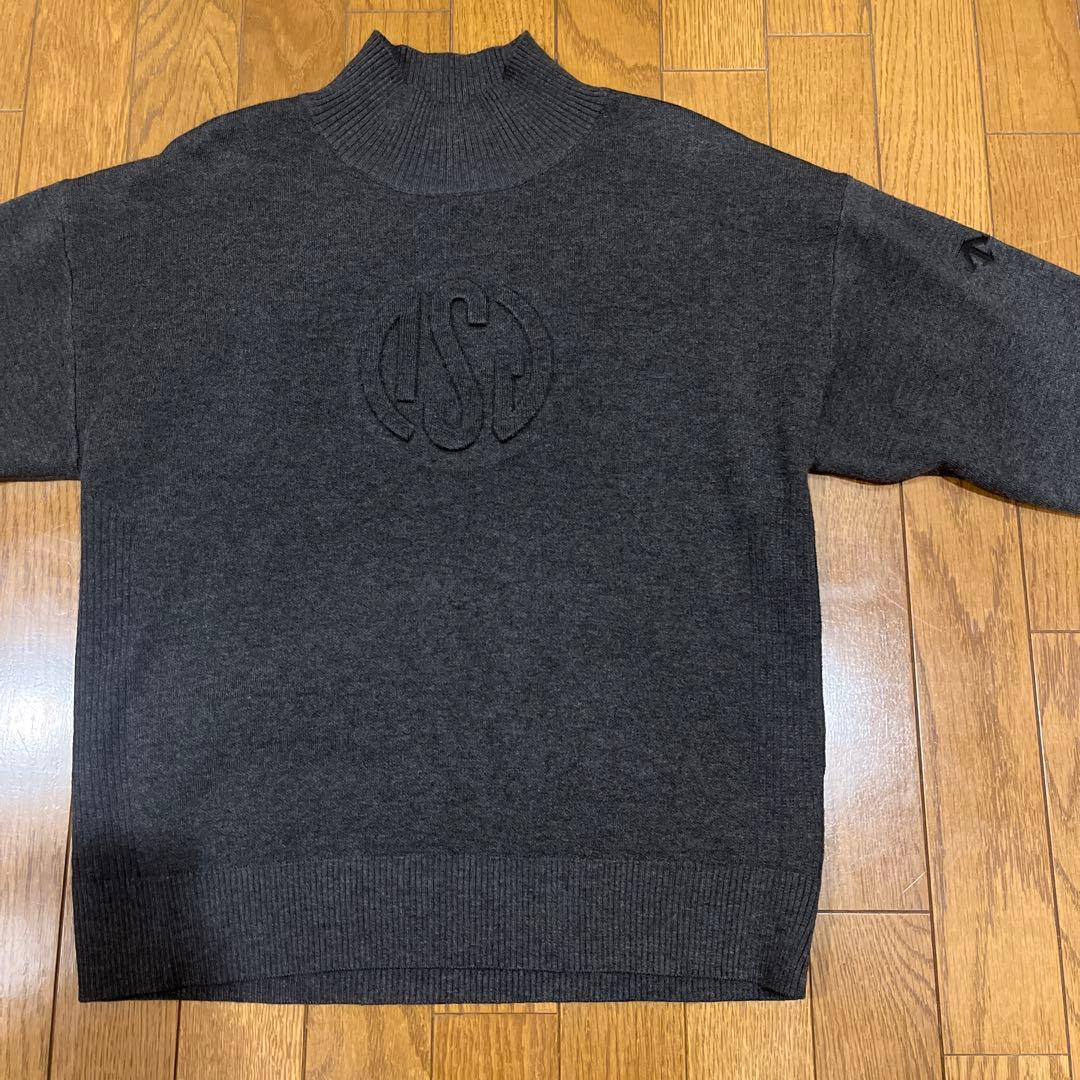 デサントダークグレー 立ち襟セーター