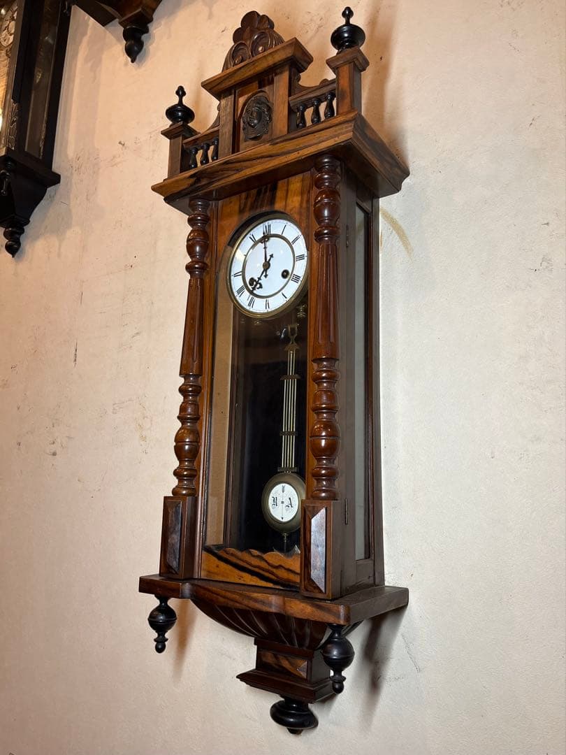 精工舎　ベルリン　柱時計　古時計　振り子　ゼンマイ　ボンボン　ユンハンス