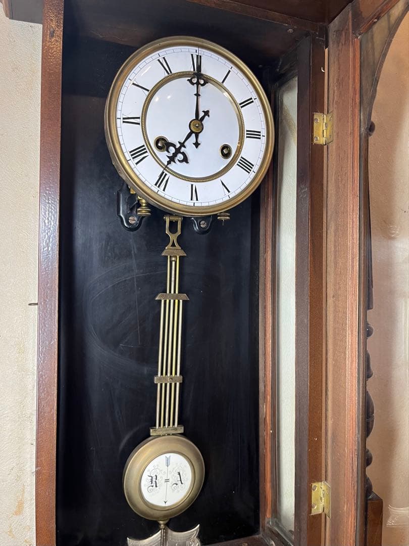 精工舎　ベルリン　柱時計　古時計　振り子　ゼンマイ　ボンボン　ユンハンス