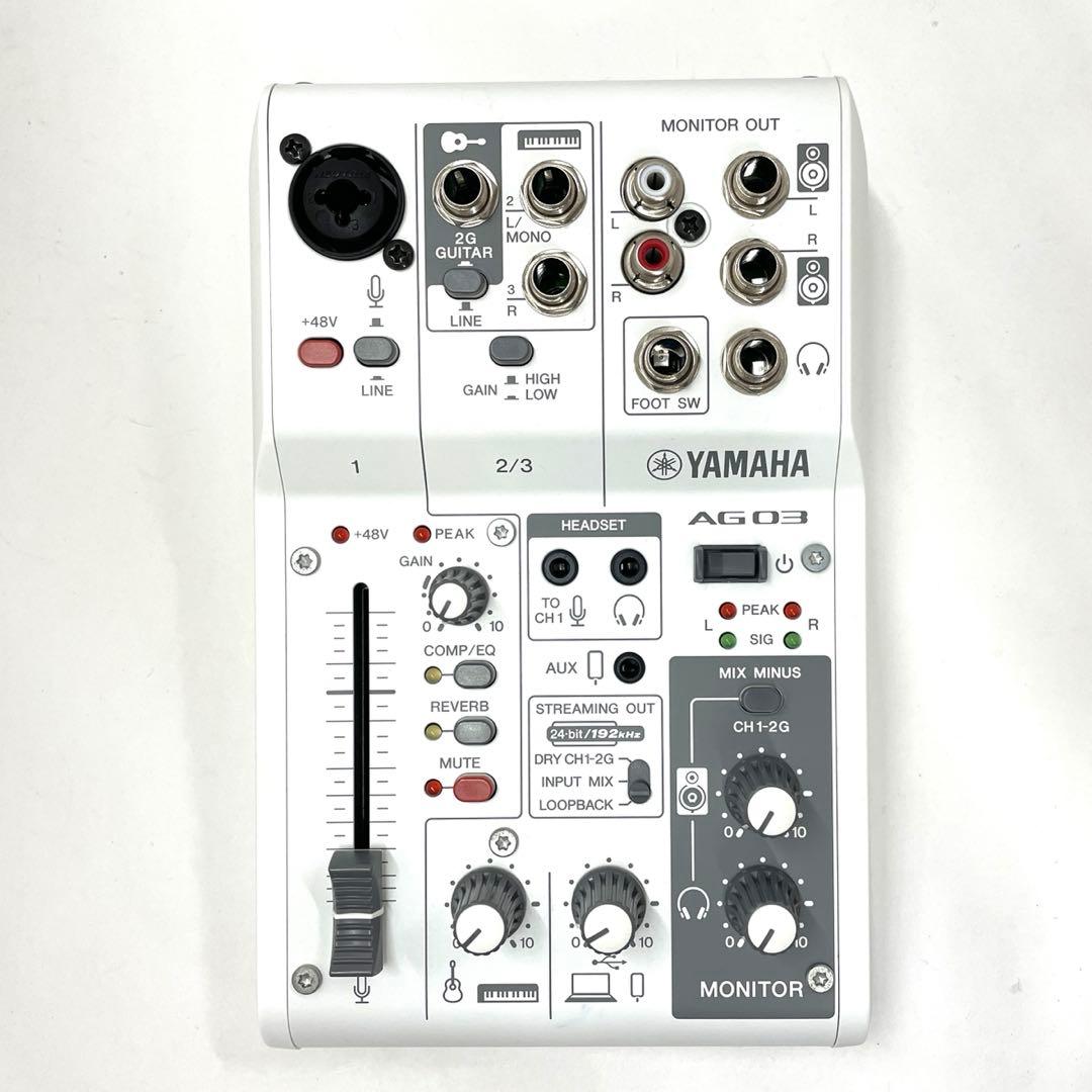YAMAHA ライブストリーミングミキサー AG03MK2 ホワイト