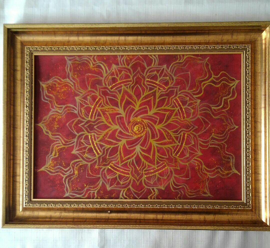 開運アート　赤い曼荼羅