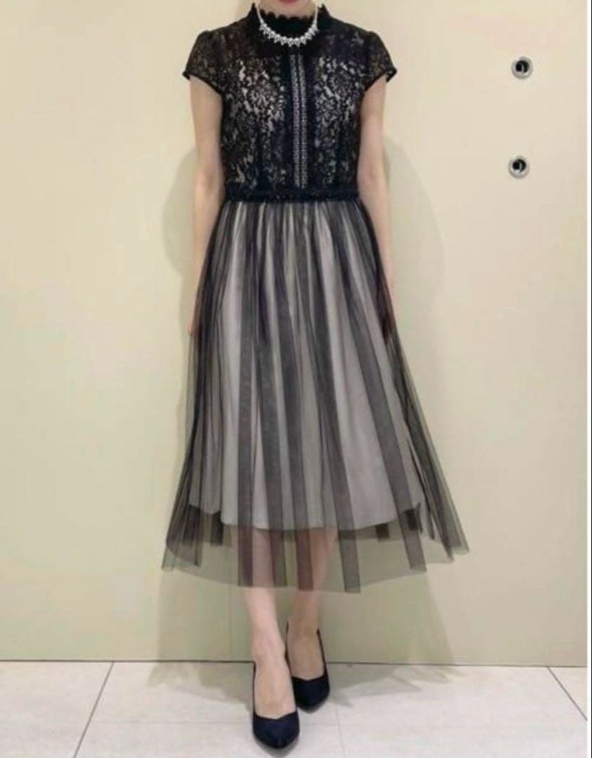 【LAISSE PASSE】レース×チュール オケージョンドレス