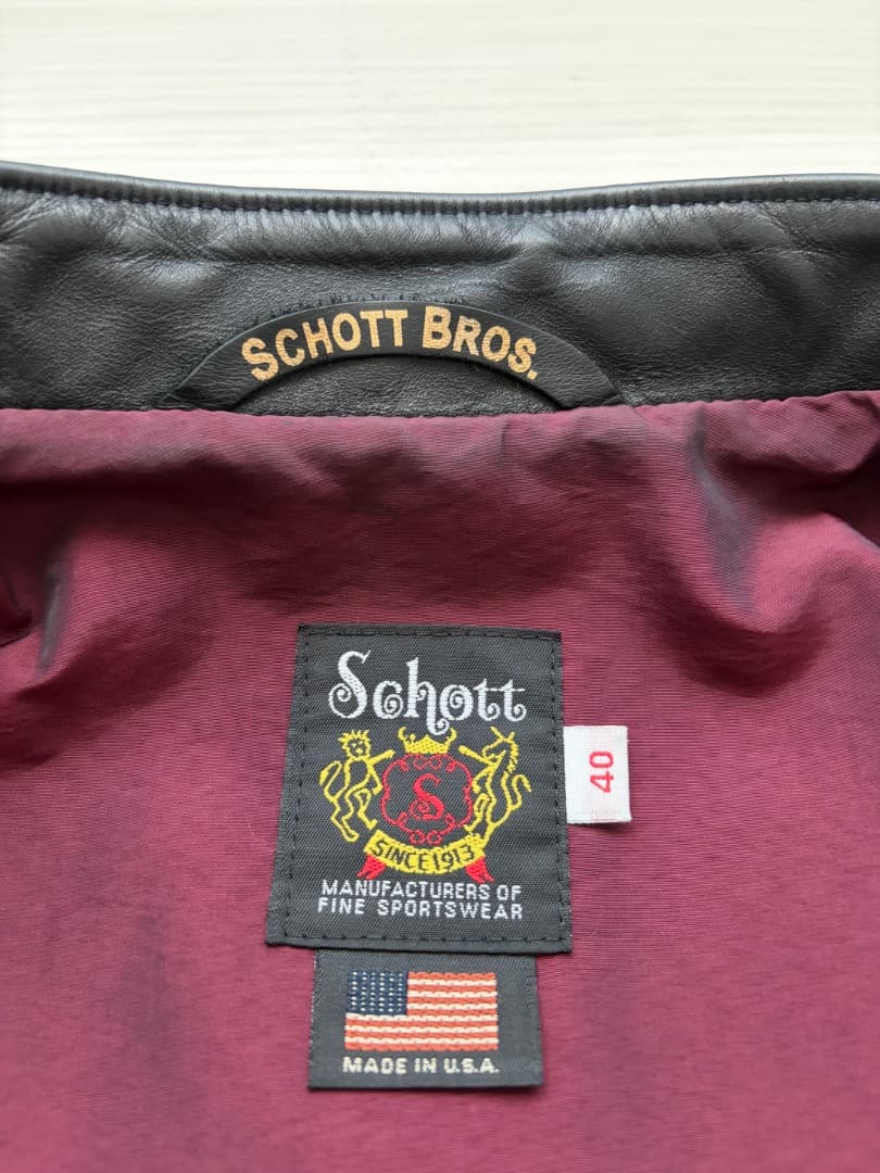 Schott 641XX シングルライダース 40 ステアハイド 逆ハ