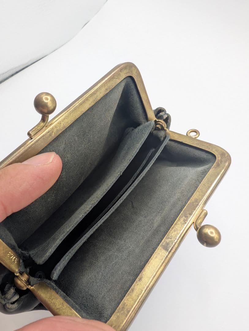 N25 がま口財布　Mサイズ　ブラック