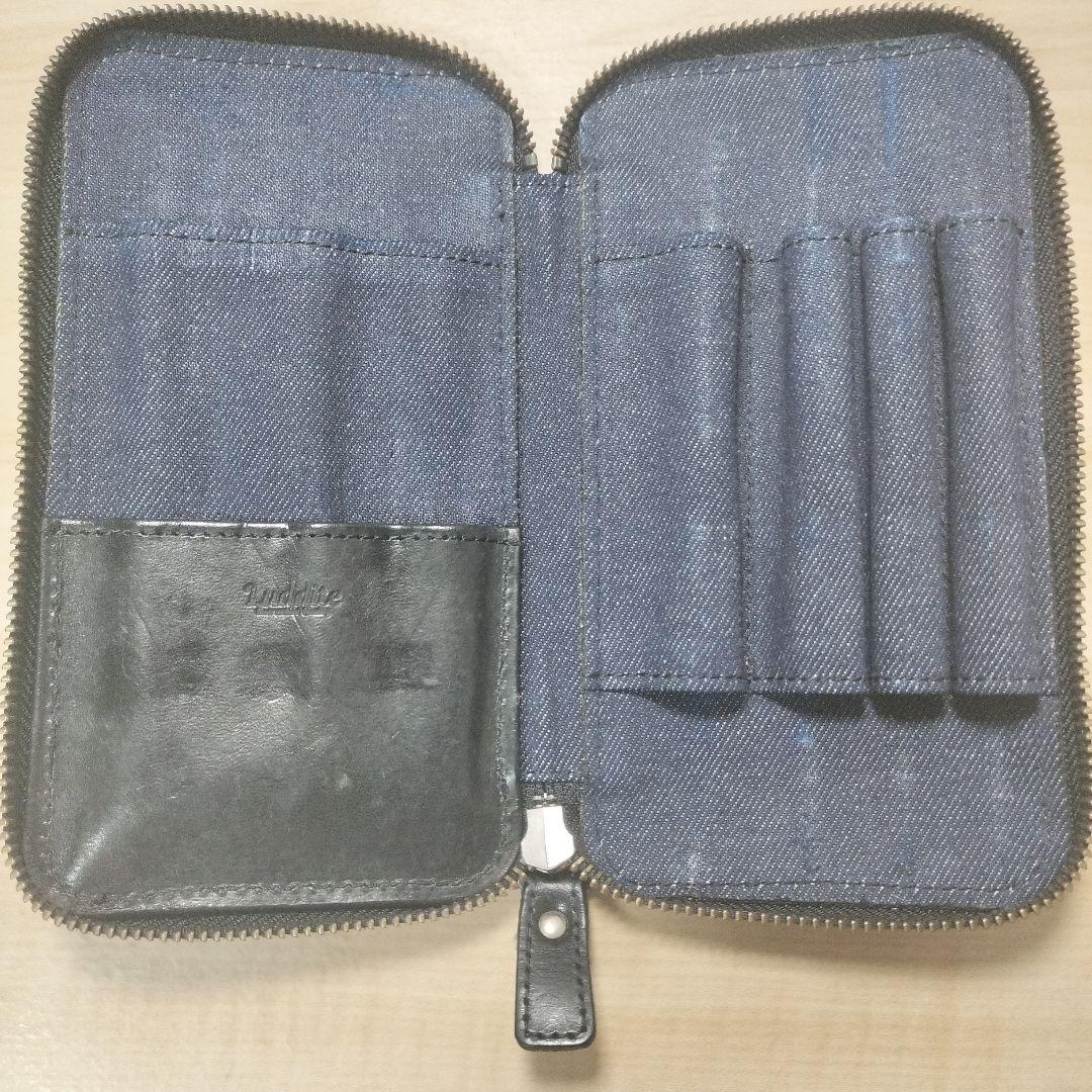 LUDDITE レザーラウンドジップペンケース MAYA ブラック