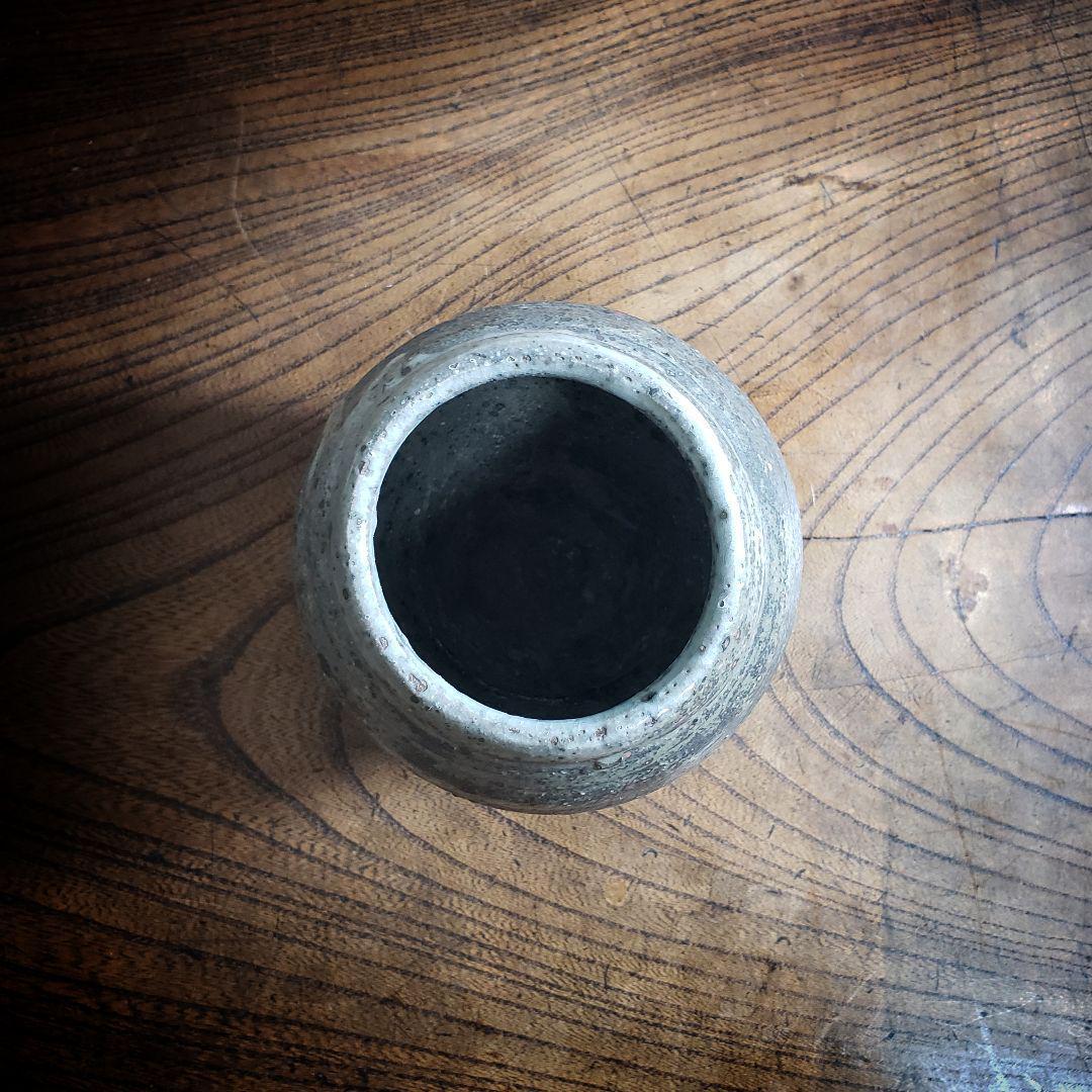 壺 小壺 一輪挿し 花器 花瓶 えくぼ 黒 ペン立て フラワーベース