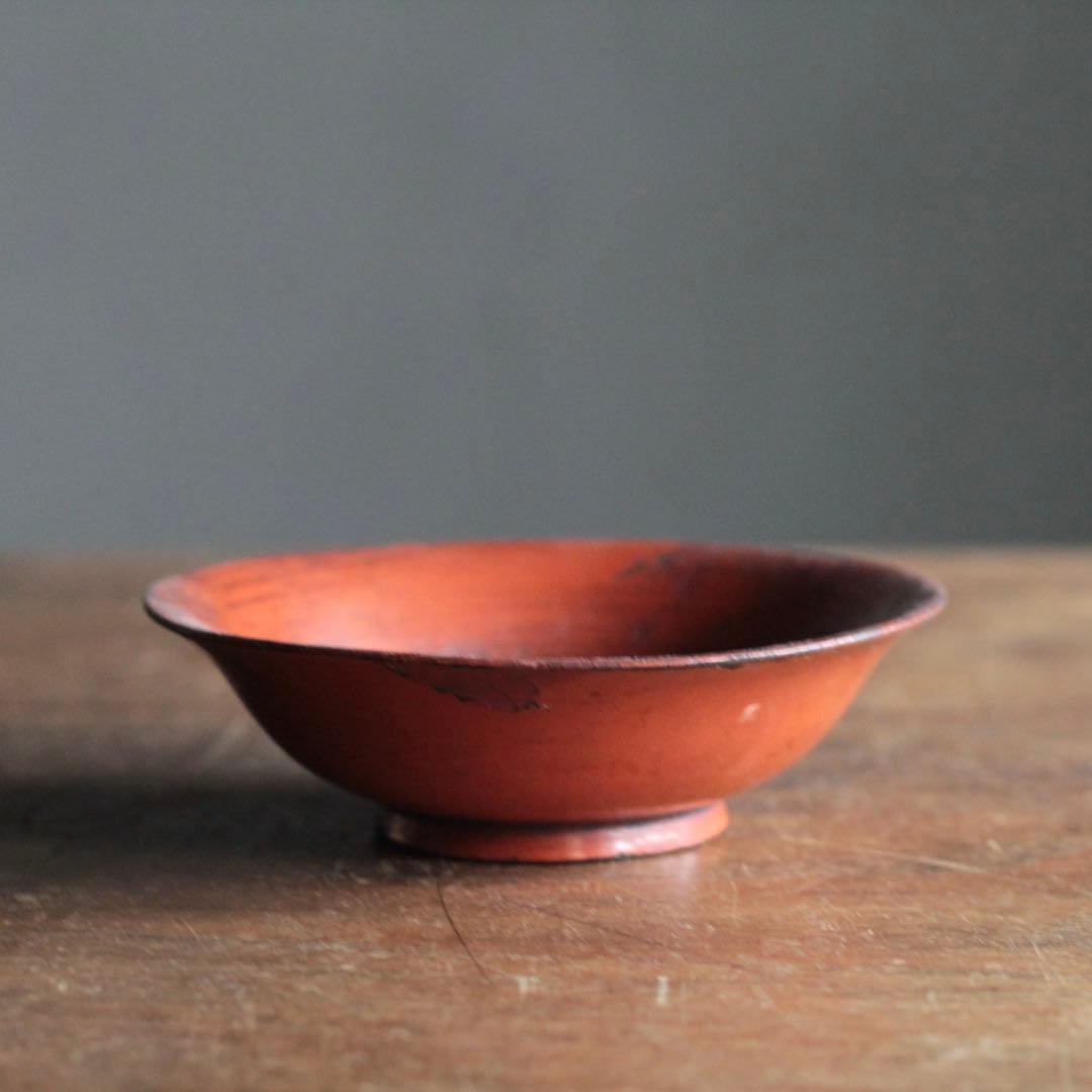 朱塗り 盃 平盃 小椀 酒器 No.3 古美術 古道具 アンティーク