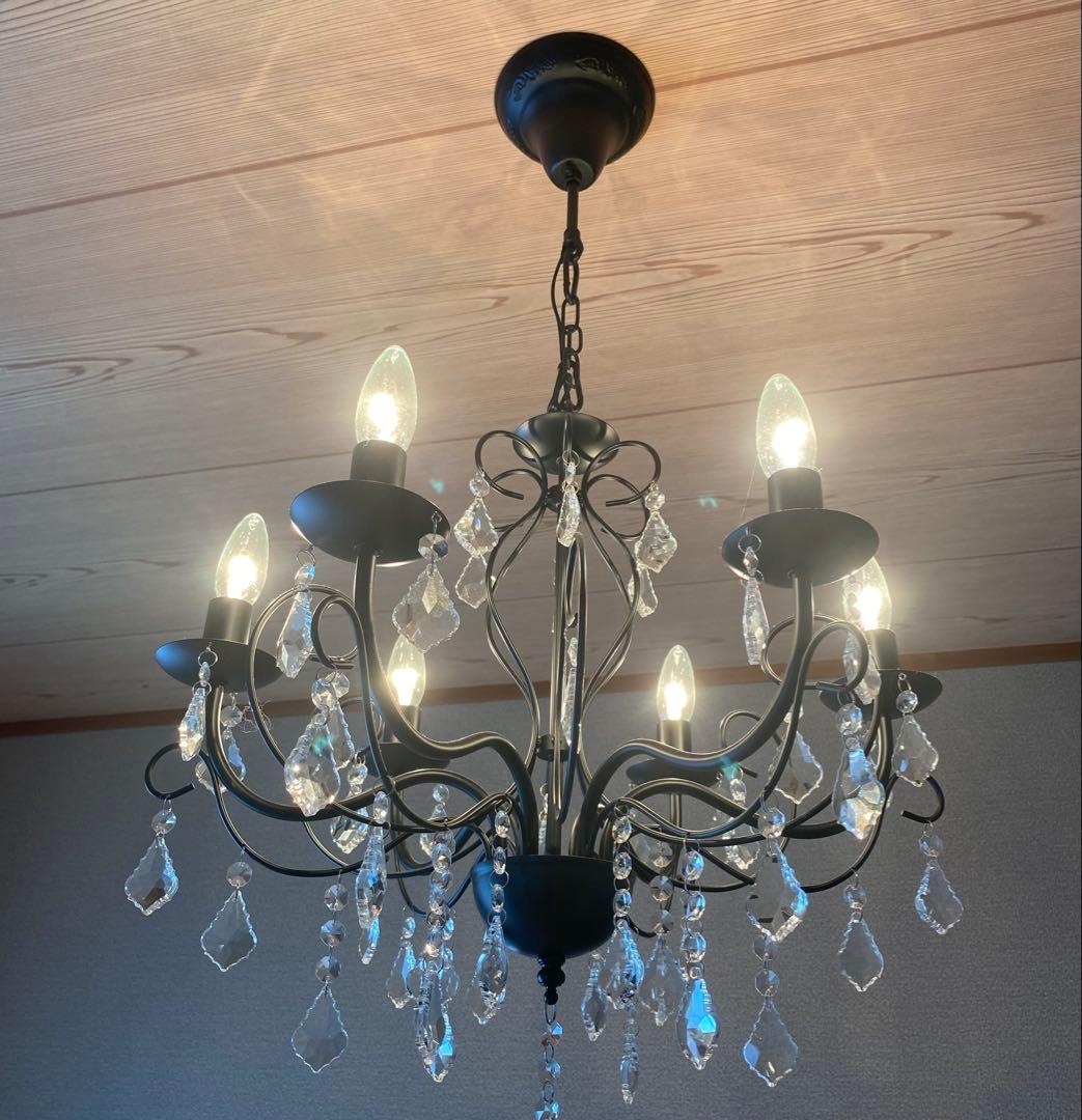 ムーラ シャンデリア 6灯 ブラック