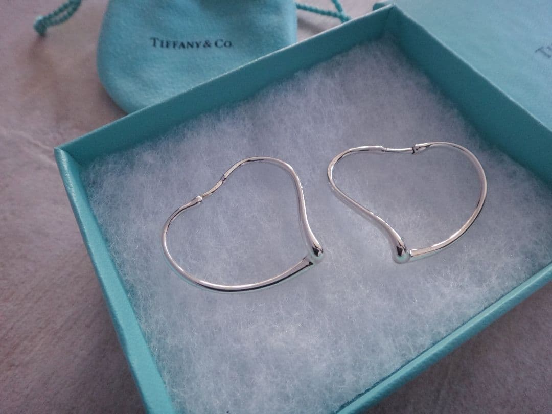 ティファニー　オープンハートフープピアス　スモール　S　スターリングシルバー