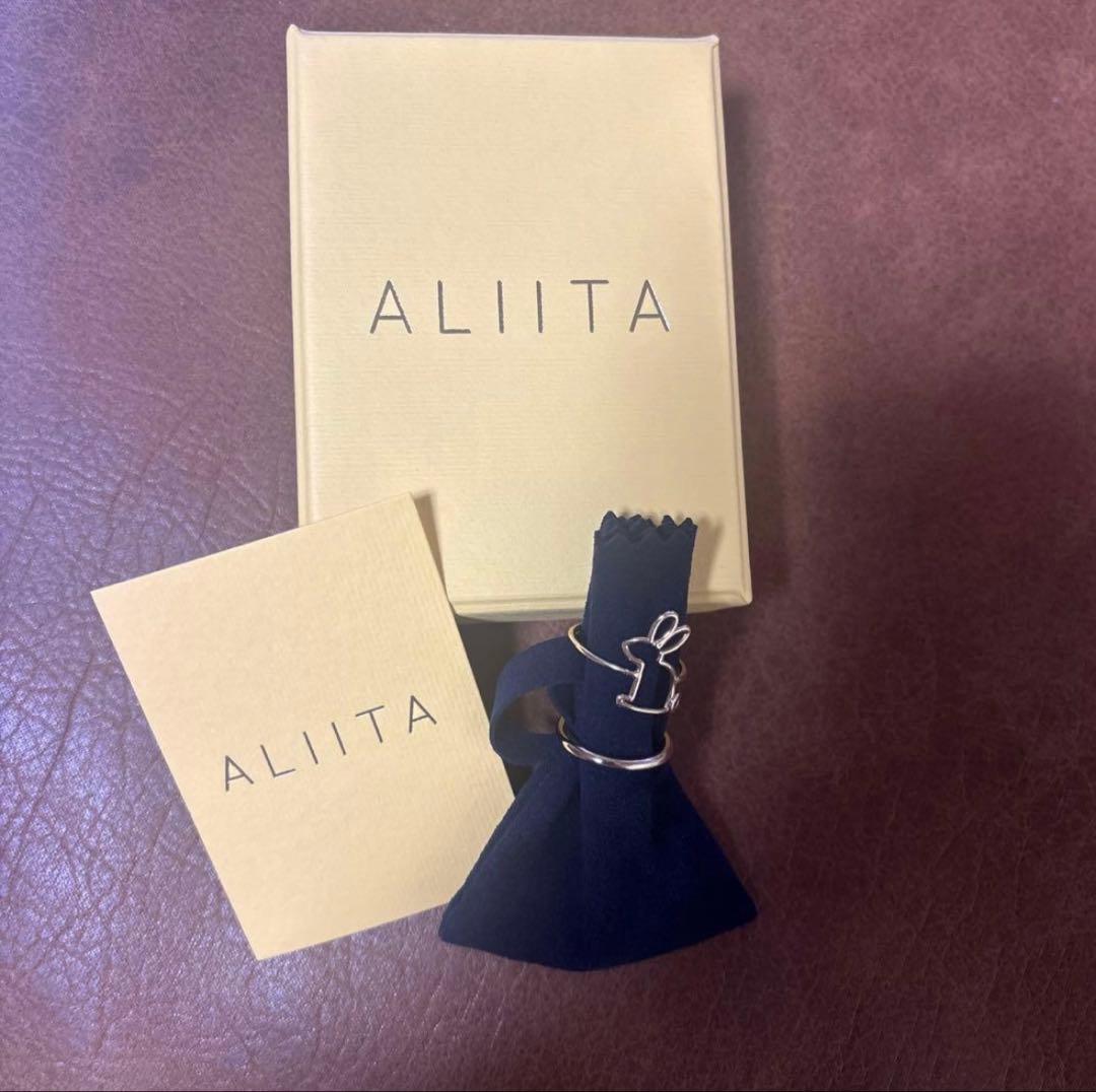 すいか様 ALIITA うさぎリング XS ♯11 K9 箱付き