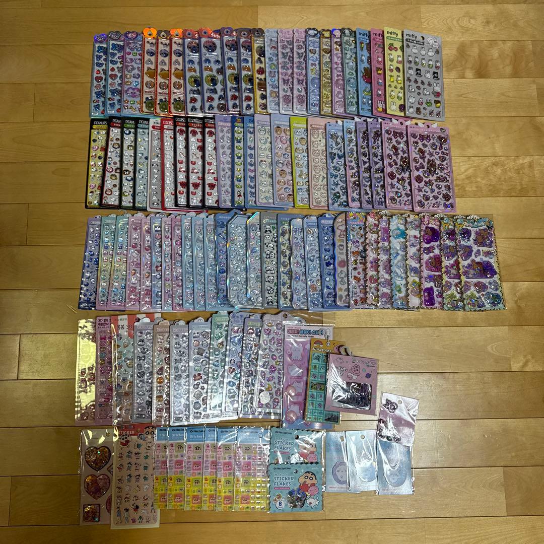 ボンボンドロップシール ディズニー サンリオ オリジナル まとめ売り 100枚