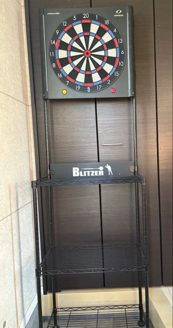 Blitzer 電子ダーツボード スタンド セット ブラック ラック