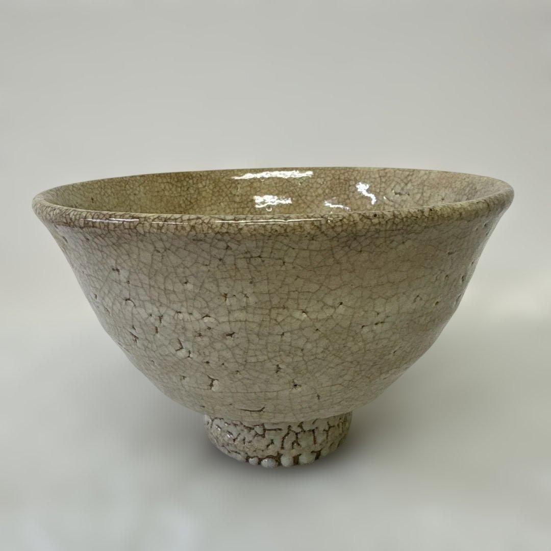 韓国人間国宝　李朝七代白山　金正玉作　嶺南窯　茶碗　共箱