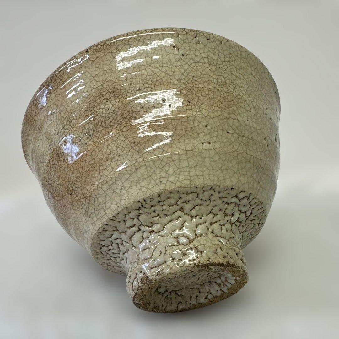 韓国人間国宝　李朝七代白山　金正玉作　嶺南窯　茶碗　共箱