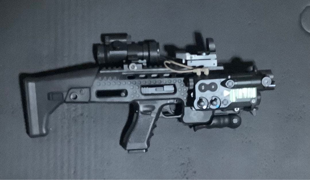 ブラックエアガン スコープ付き