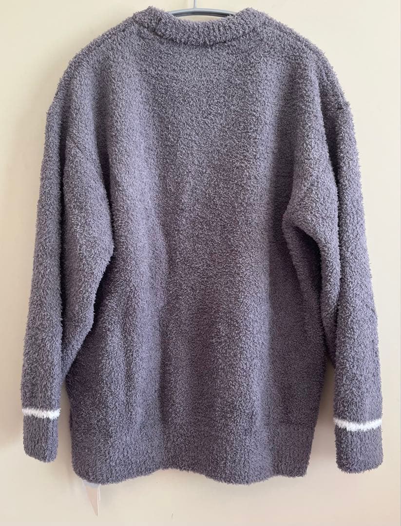 ジェラートピケ　ルームウェア　上下セット　グレー　ロゴ　ボーダー　パンツ