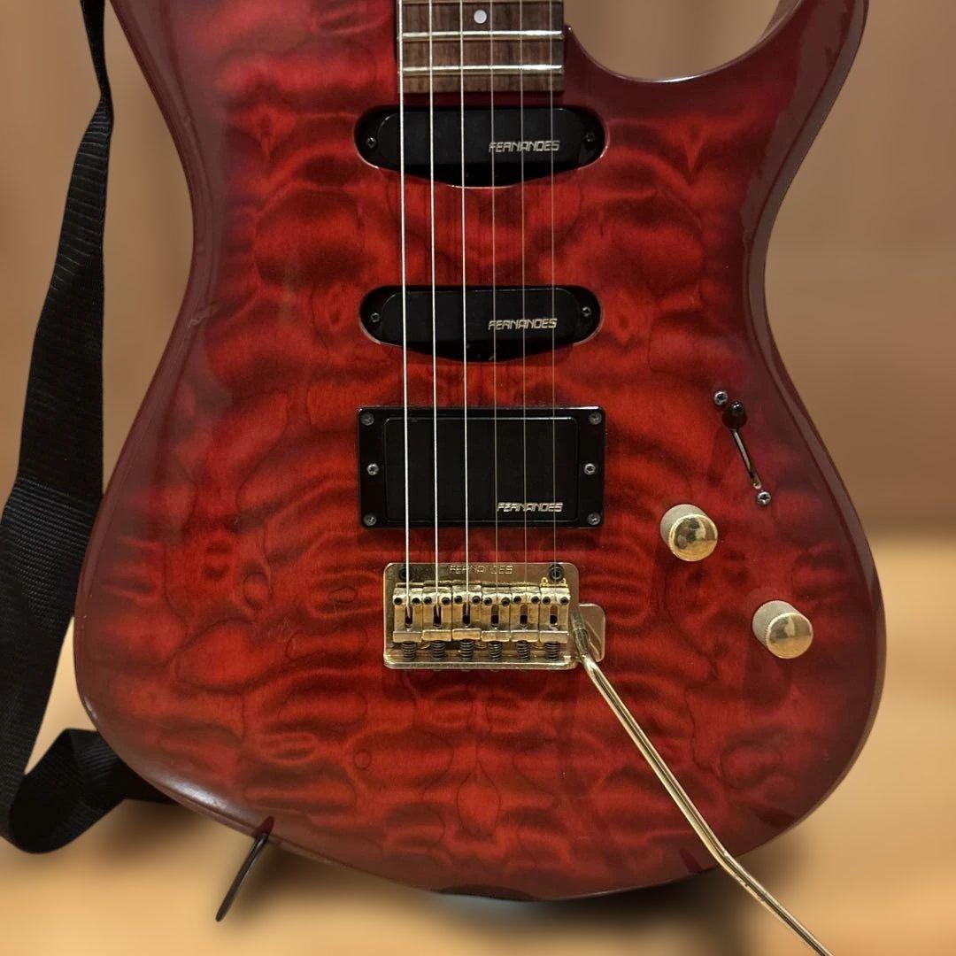 日本製 FERNANDES FGZ トレモロアーム・ストラップ付 新品弦張替済