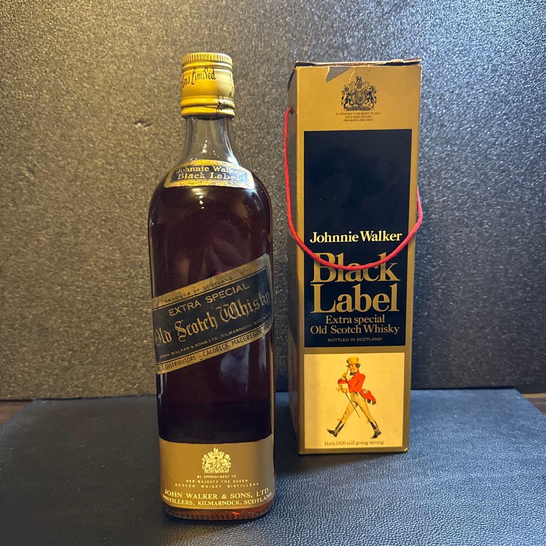 希少 未開封 ジョニーウォーカー　ブラックラベル　特級　金キャップ　白紋章