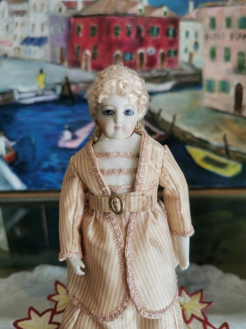 ヴィンテージ 作家物ミニョネットフレンチビスクドール キャシーハンセン作 貴婦人