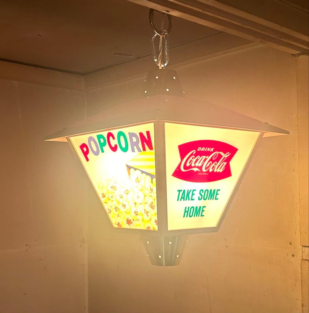 電飾看板 当時物 回転式 コカ・コーラ 照明　ペンダントライト ランプシェード