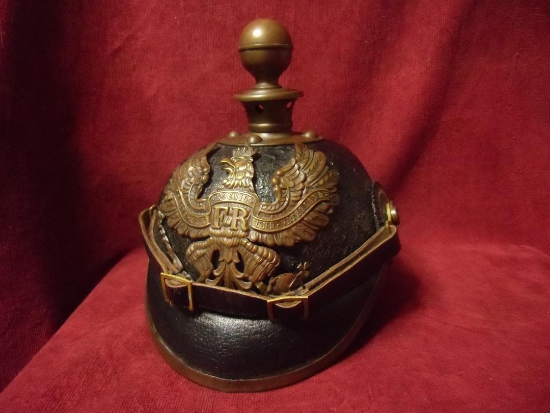 Ｗ帝政ドイツ軍/プロイセン王国＊ピッケルハウベ/スパイクヘルメット（実物）