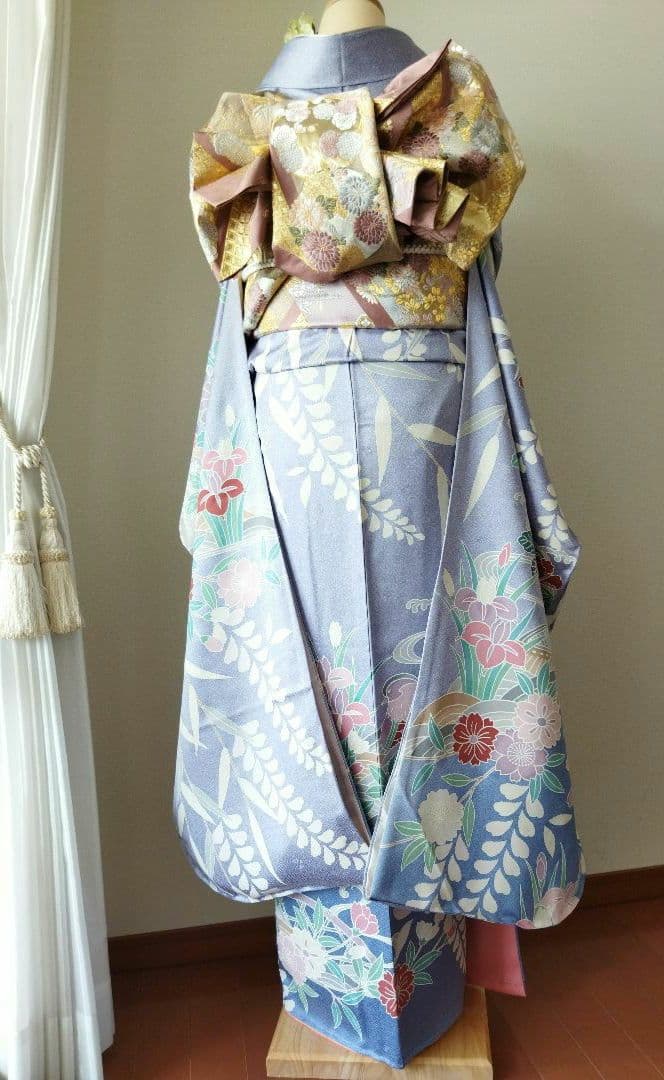 PPP様☆385.琥珀糖みたい　儚可愛い振袖7点セット　正絹　フルセット　成人式