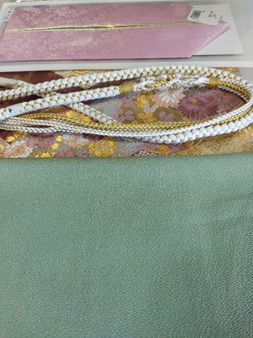 PPP様☆385.琥珀糖みたい　儚可愛い振袖7点セット　正絹　フルセット　成人式