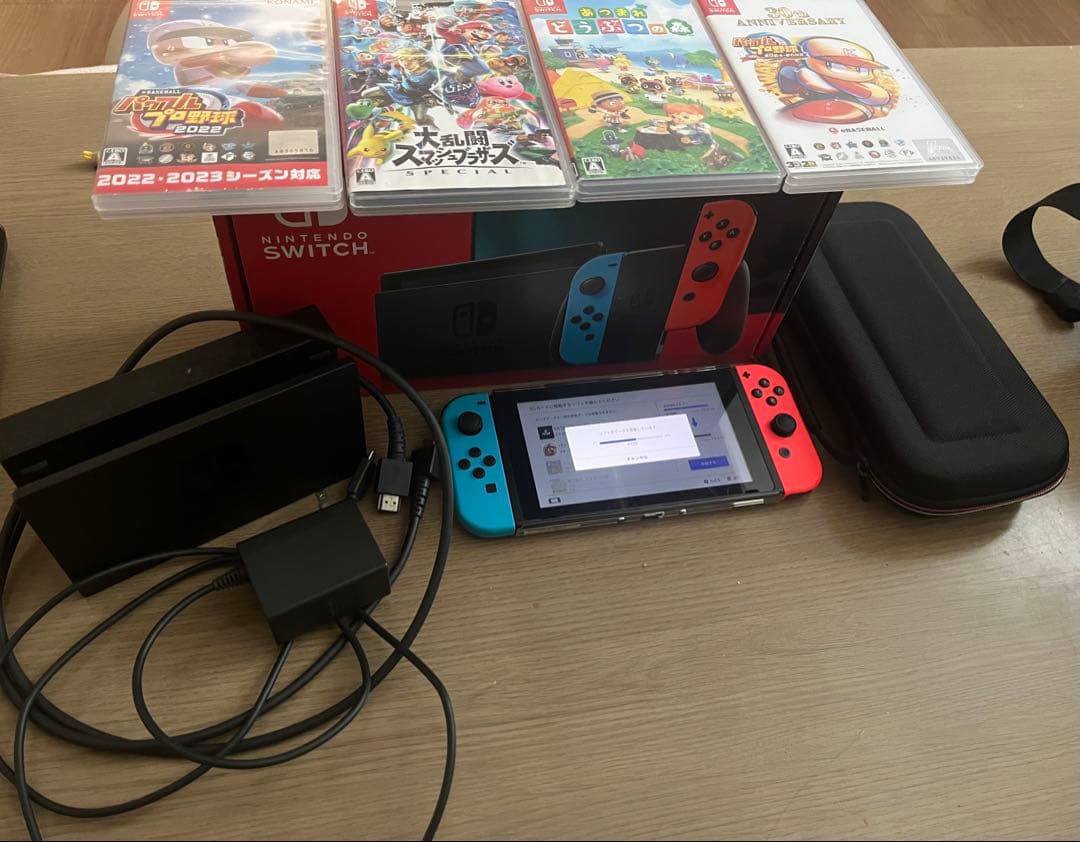Nintendo Switch ネオンブルー/レッド 本体とソフト4本