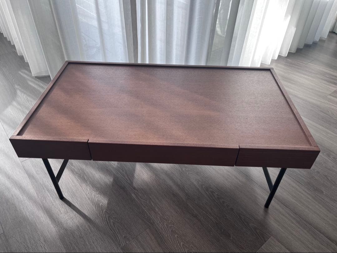 【い】unico HOXTONローテーブル W900 ウォールナット