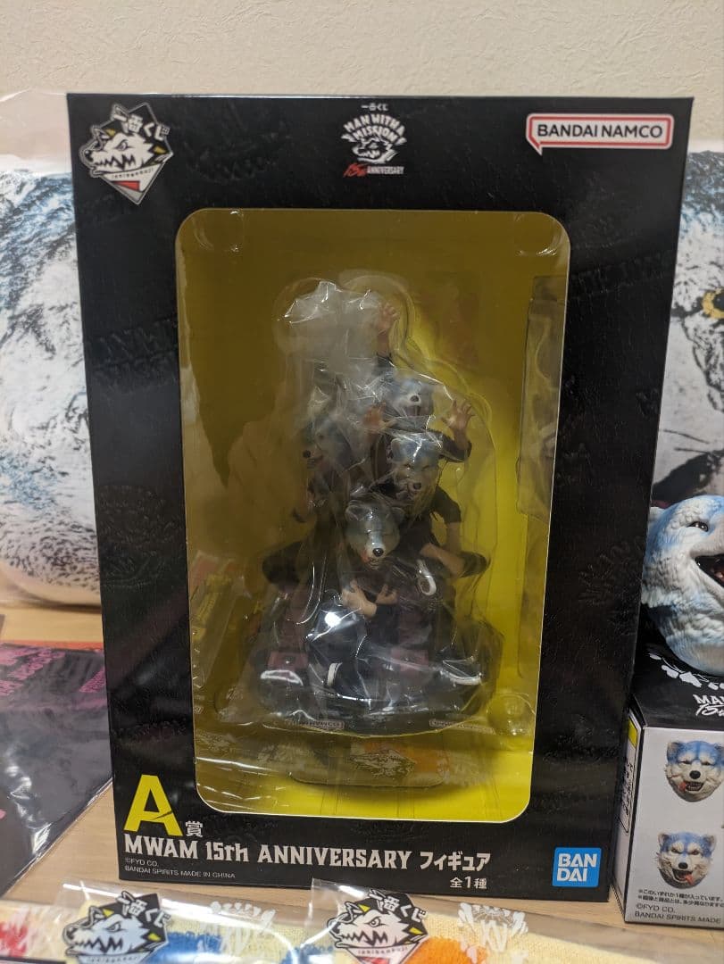 オ*ア様 一番くじ マンウィズ 15th フィギュア フェイスクッション マグネ