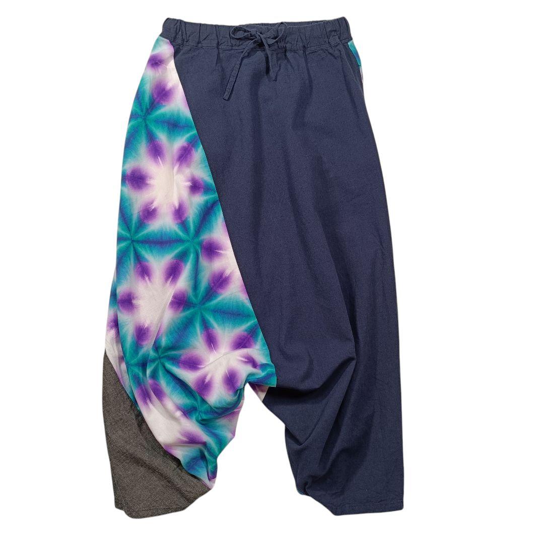 sousou ソウソウ たばた絞 伊勢木綿 20/20 麻混 富士 雪花 花菖蒲