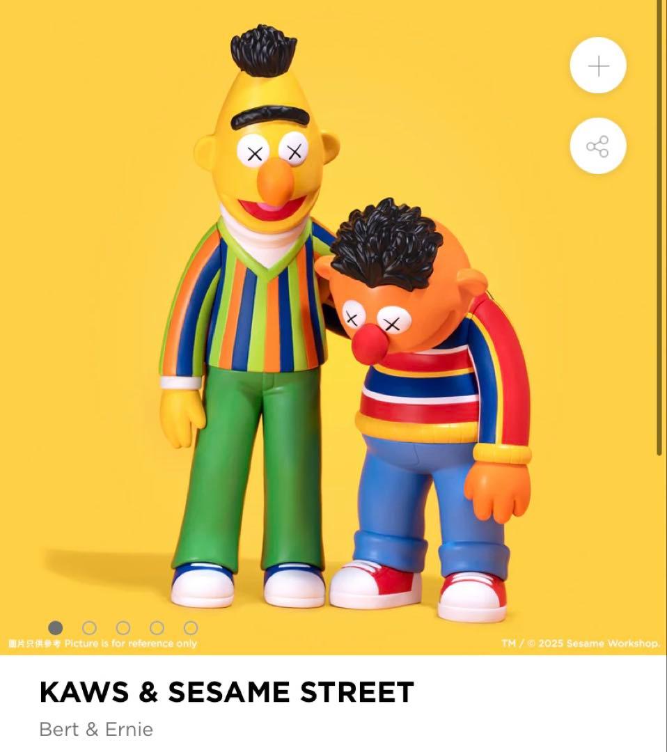 【正規品 未開封】KAWS カウズ×セサミストリート バート&アーニー