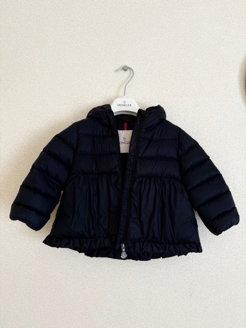 【美品】MONCLER キッズ ダウンジャケット 18-24M ネイビー 女の子
