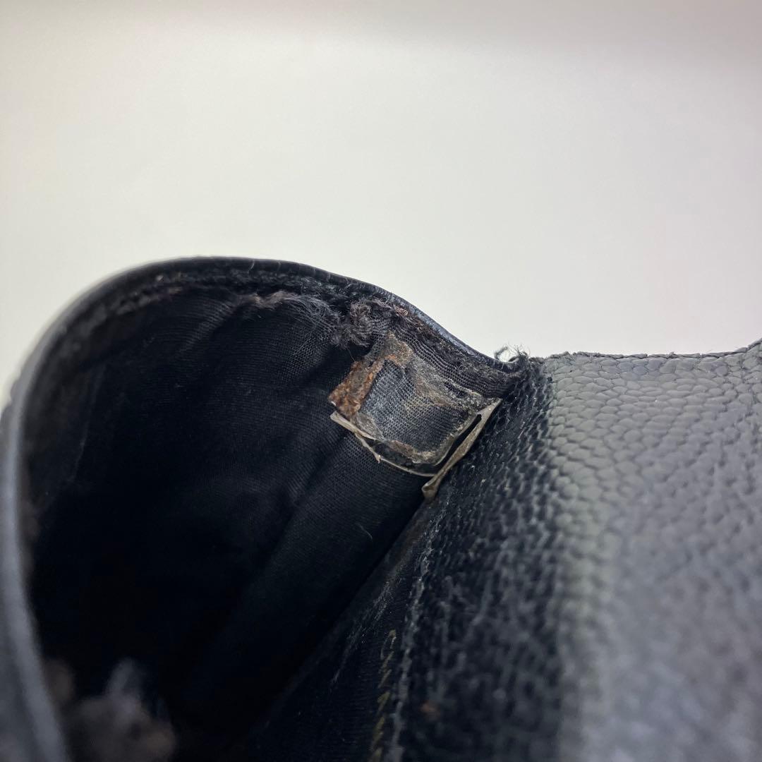 CHANEL シャネル シガレットケース キャビアスキン シリアルシール跡