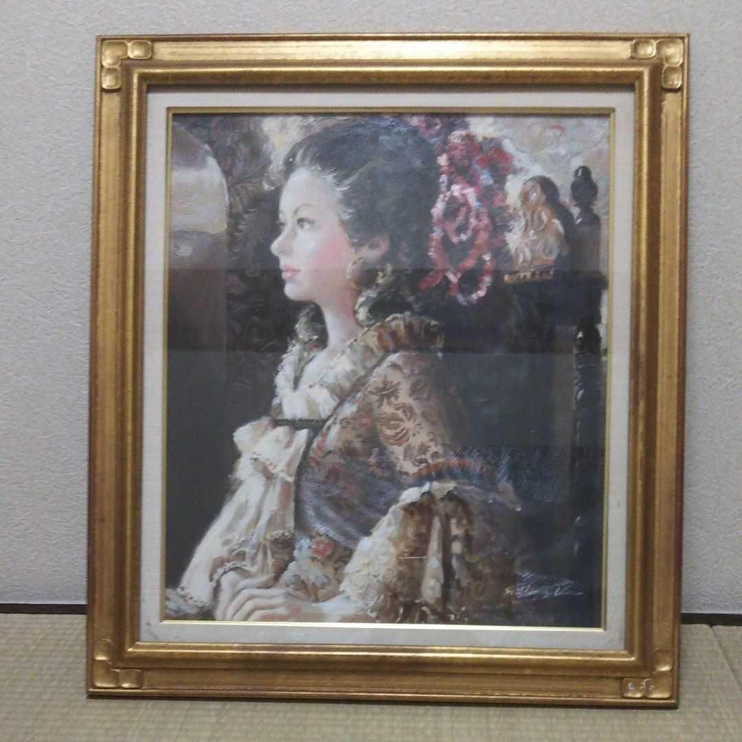 貴婦人、油絵、絵画  美術品