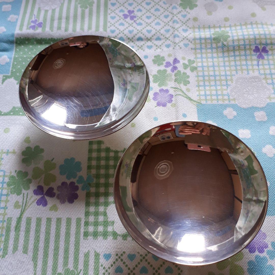 銀盃　純銀 2個セット １個 木箱付き、約85グラム