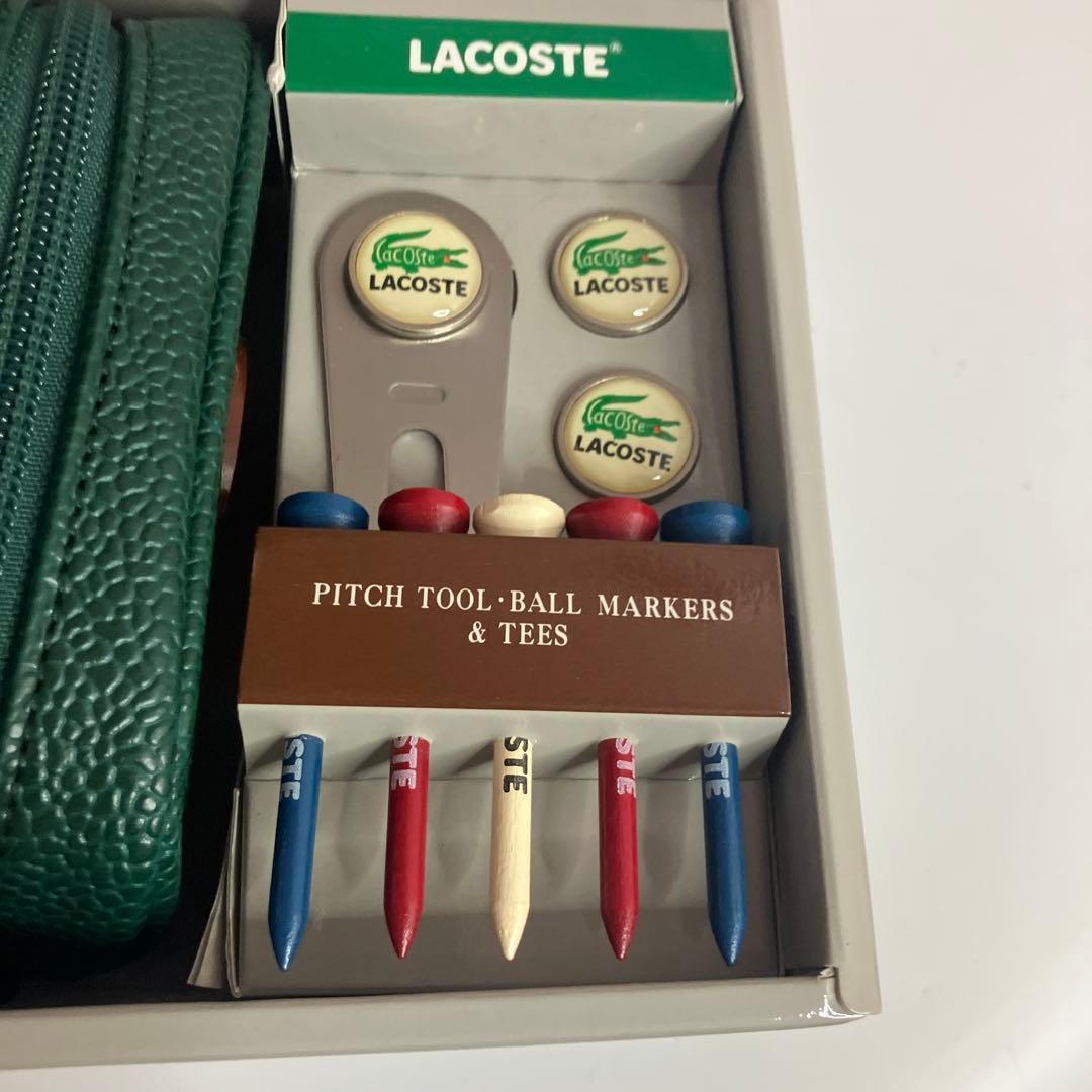 LACOSTE LG525 文字ワニ ゴルフボール ボール　ポーチ　ピン　セット