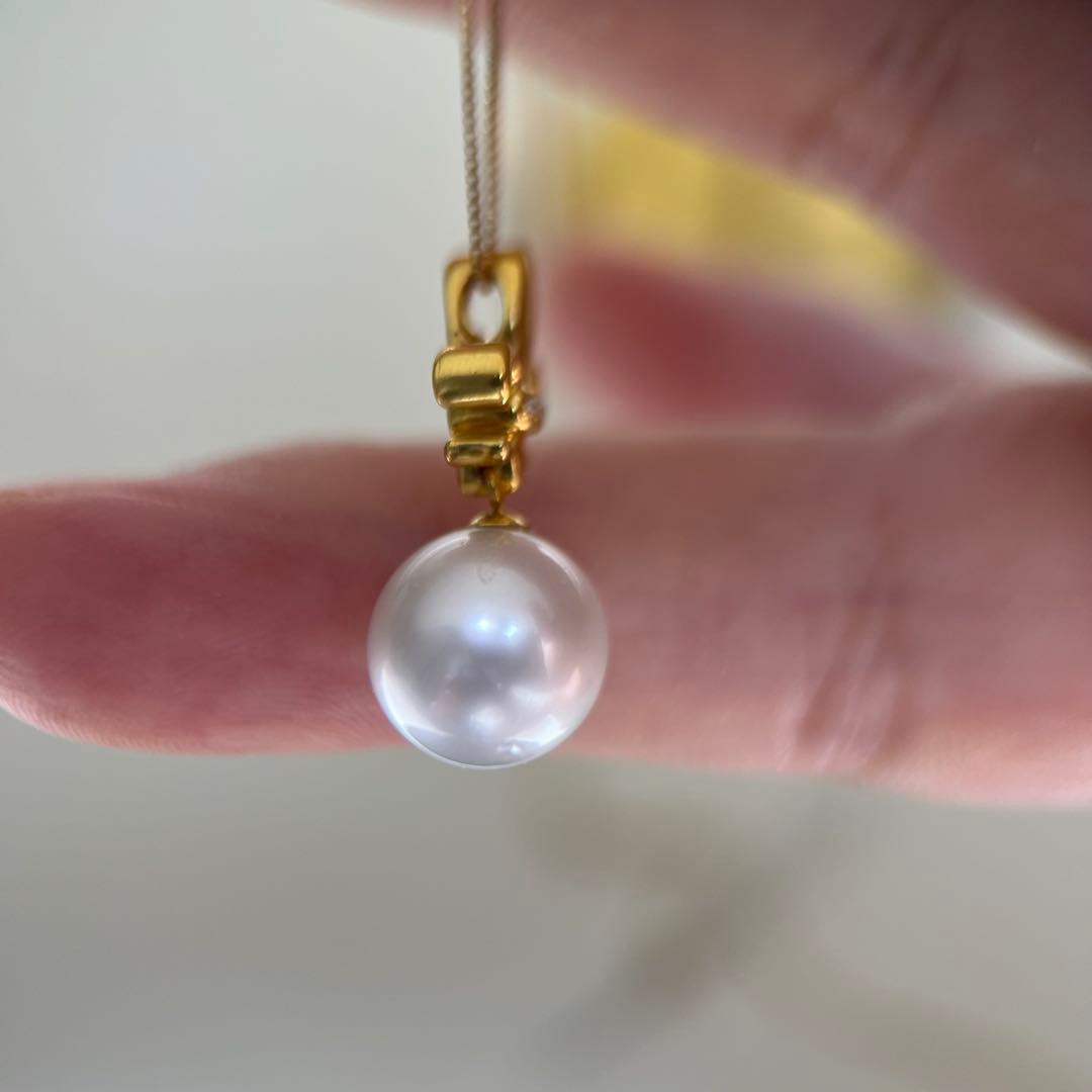 【新品】K18白蝶号真珠ペンダントトップ