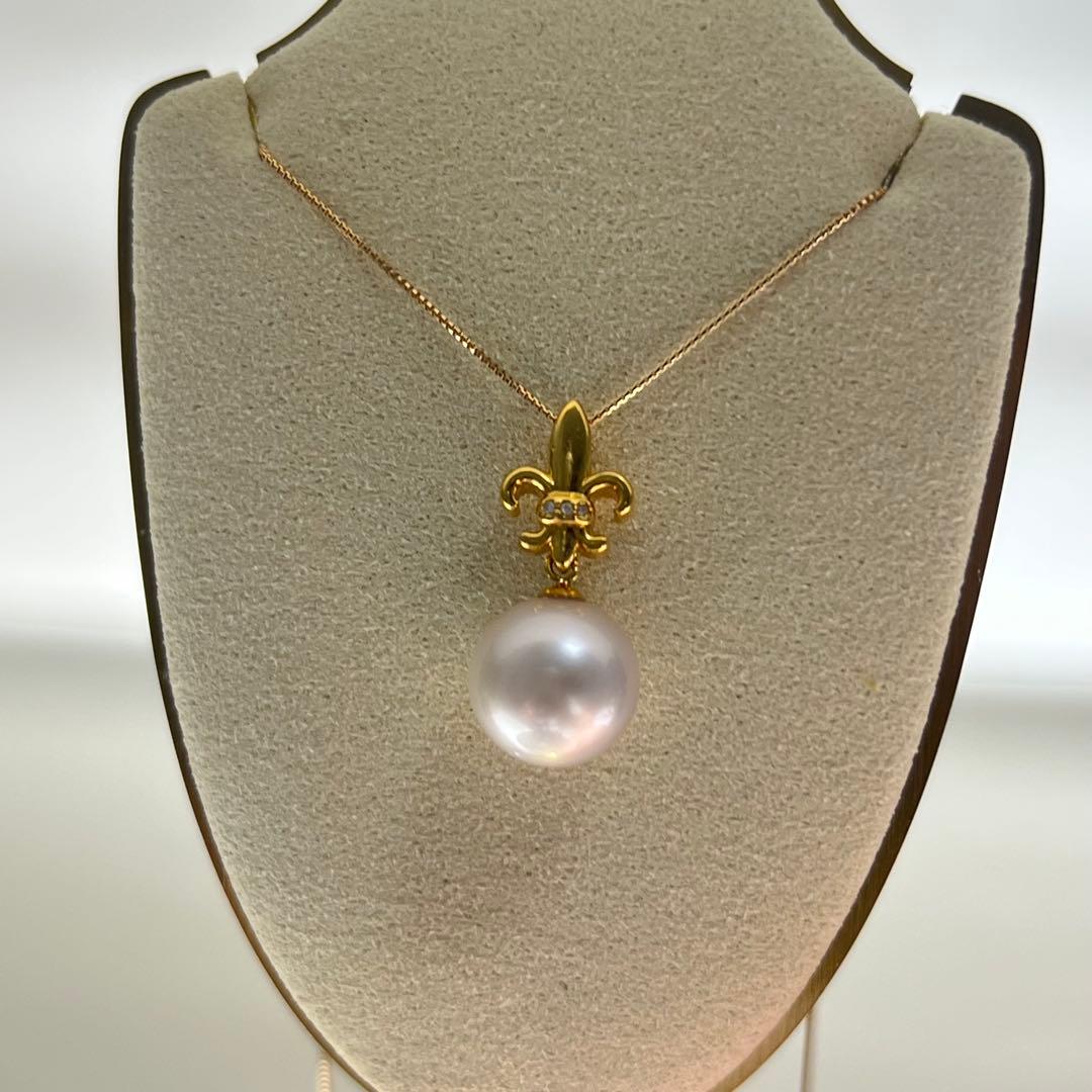 【新品】K18白蝶号真珠ペンダントトップ