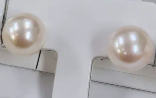 新品　K14WG あこや真珠ピアス 8.5-9.0mm