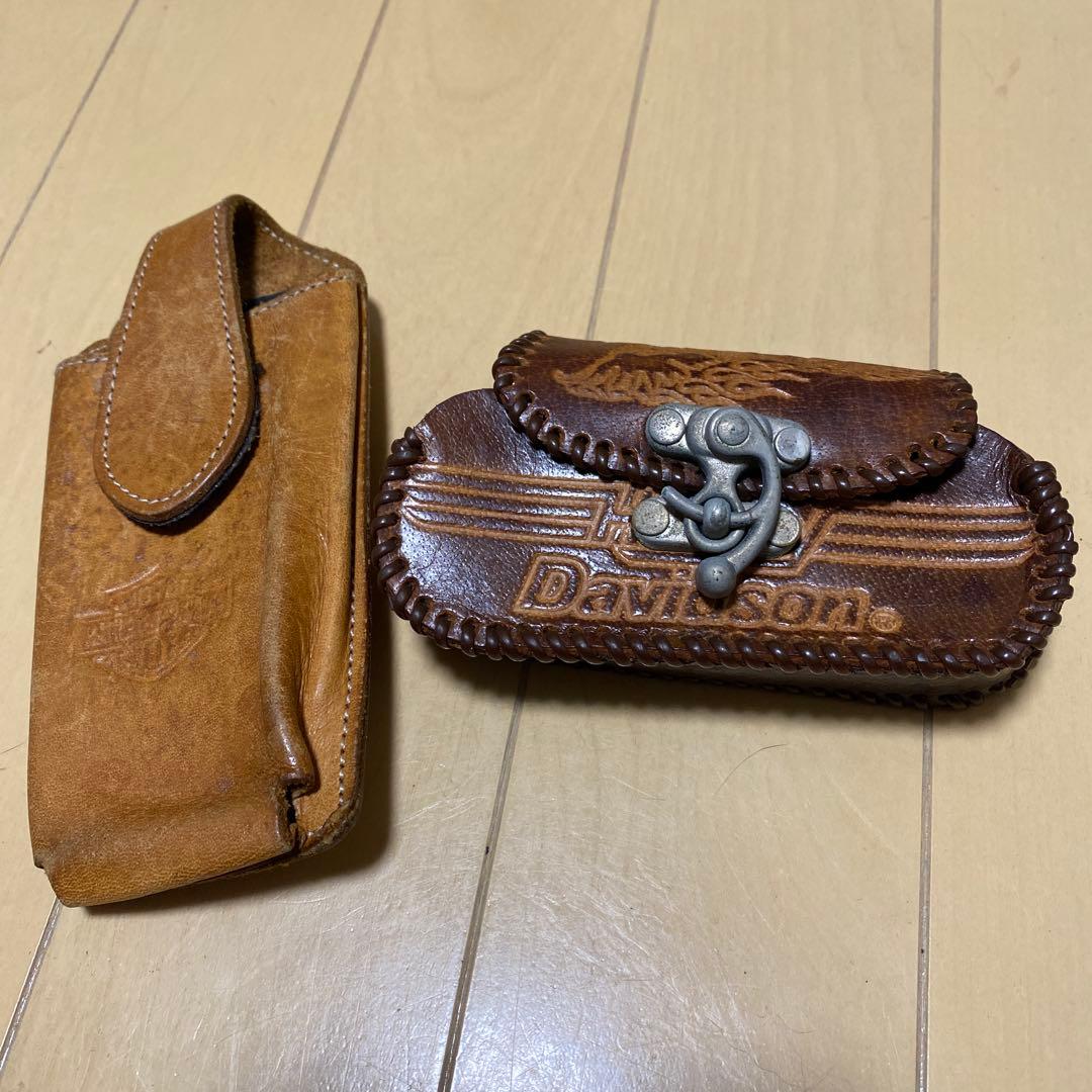 Harley Davidson レザーケース 2点セット ガラケー
