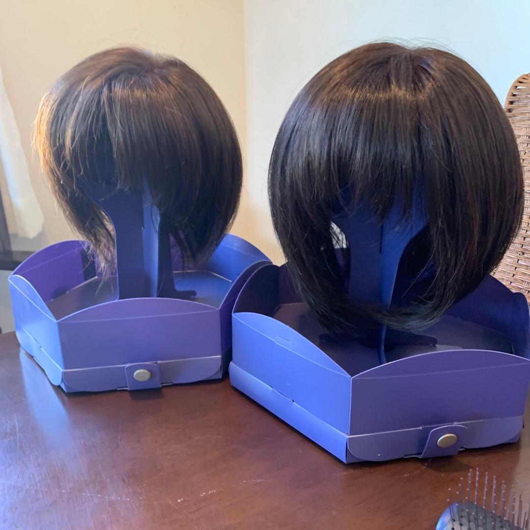 ダークブラウン ショートボブウィッグ　フォンテーヌ　２つ