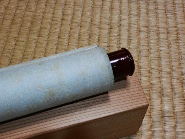 日本画家「三宅凰白」作　掛け軸「太夫画」　１８７（１２６）㌢×３４（３０）㌢