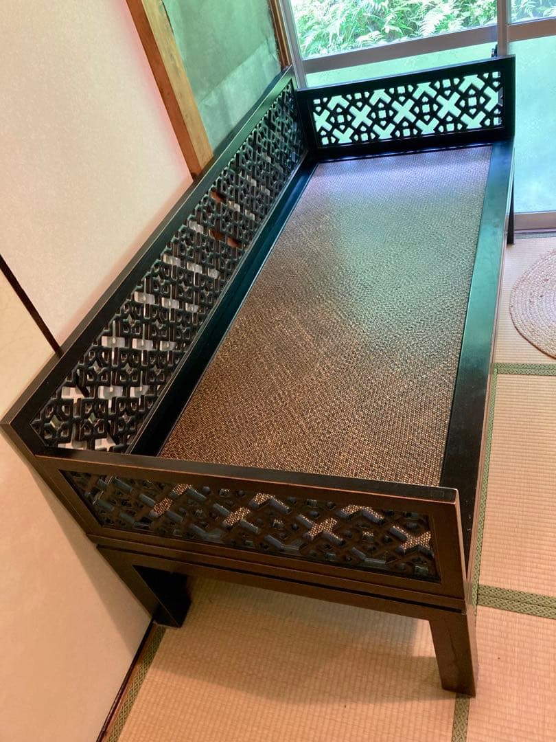 【ルイージさん専用】アジアンスタイル 木製ベットベンチ（取りに来て頂ける方に）