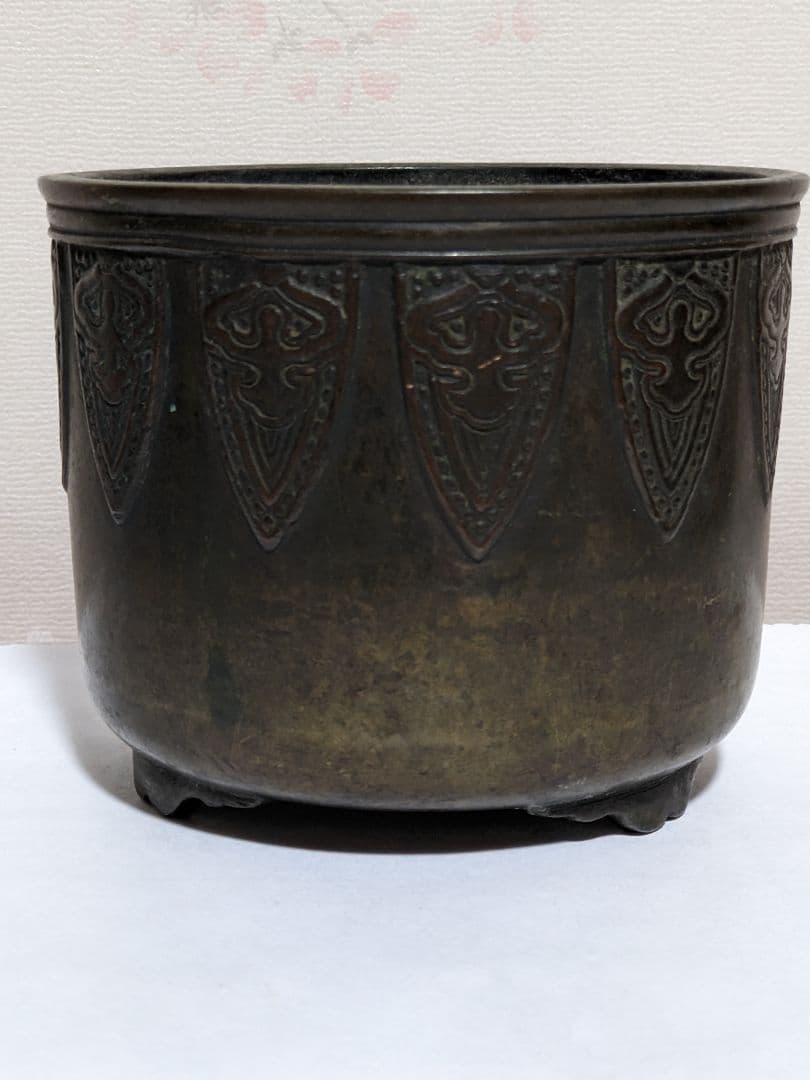 ♦江戸 幕末 明治初期 三ツ足 香炉 火入 銅器 銅製 真鍮 唐銅 唐金 骨董品