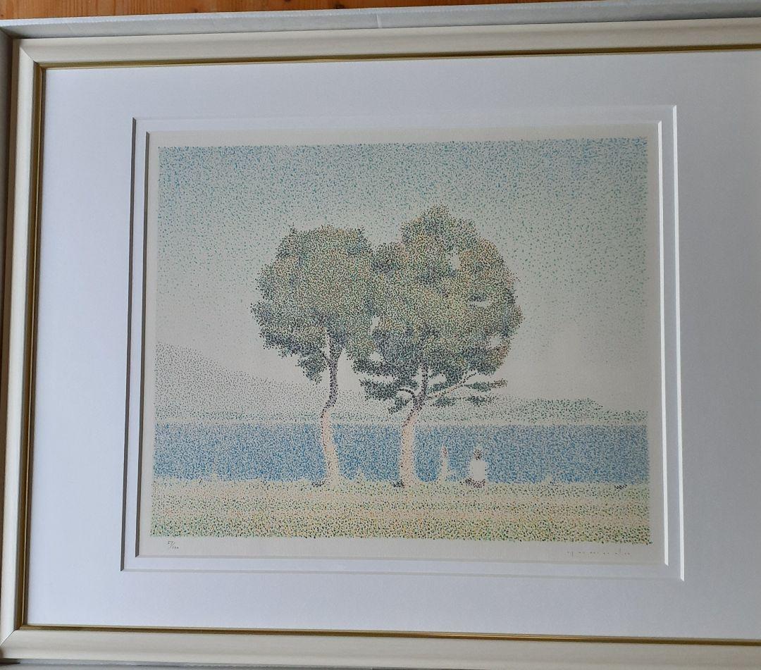 点描画 リトグラフ