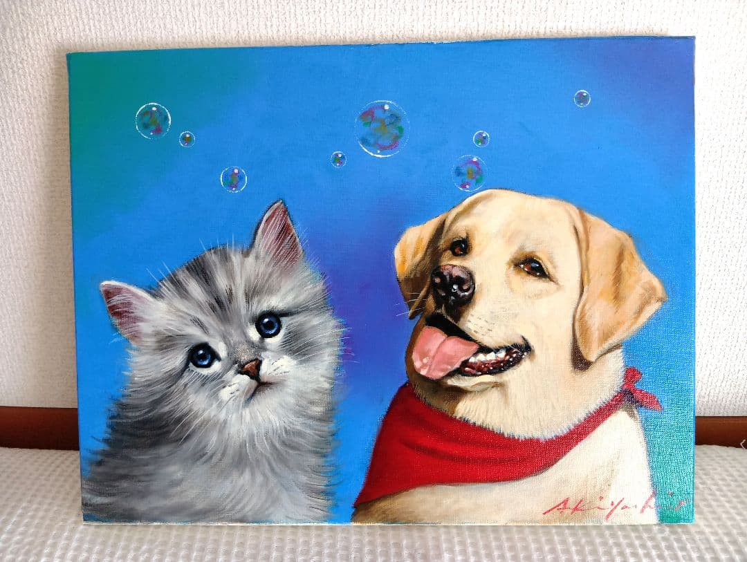 八代亜紀　油彩画F6号